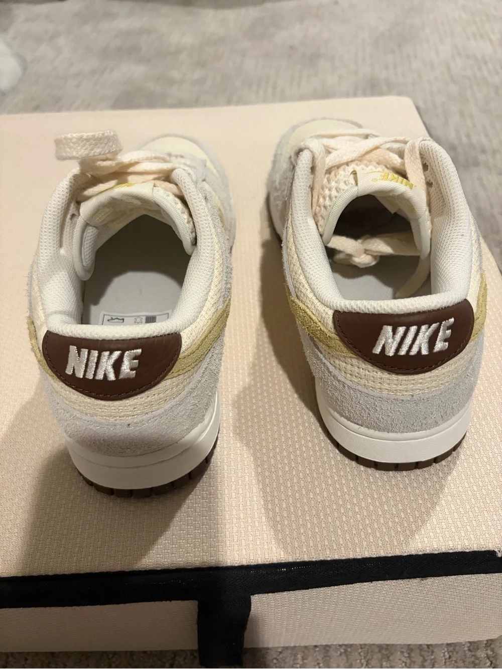 Nike Dunk Low Premium Sneakers in Coconut Milk Hemp  (unisex)